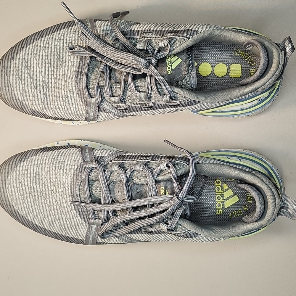Adidas Men’s Solarthon Primegreen Spikeless Golf Shoes – Size 9.5 Gray
